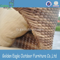 Dodrefn Rattan Cyfanwerthol Patio Hamdden Brown